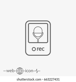 outline dictaphone vector icon