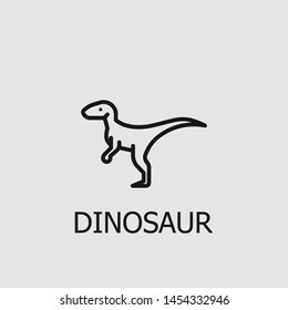 Outline dinosaur vector icon. Dinosaur illustration for web, mobile apps, design. Dinosaur vector symbol.