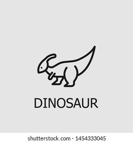 Outline dinosaur vector icon. Dinosaur illustration for web, mobile apps, design. Dinosaur vector symbol.