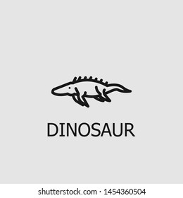 Outline dinosaur vector icon. Dinosaur illustration for web, mobile apps, design. Dinosaur vector symbol.