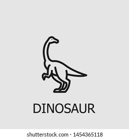 Outline dinosaur vector icon. Dinosaur illustration for web, mobile apps, design. Dinosaur vector symbol.