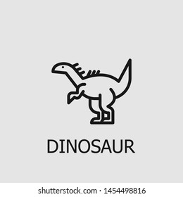 Outline dinosaur vector icon. Dinosaur illustration for web, mobile apps, design. Dinosaur vector symbol.