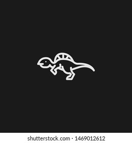 Outline dinosaur vector icon. Dinosaur illustration for web, mobile apps, design. Dinosaur vector symbol.