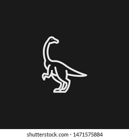 Outline dinosaur vector icon. Dinosaur illustration for web, mobile apps, design. Dinosaur vector symbol.