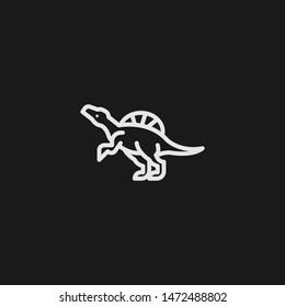 Outline dinosaur vector icon. Dinosaur illustration for web, mobile apps, design. Dinosaur vector symbol.