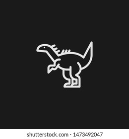 Outline dinosaur vector icon. Dinosaur illustration for web, mobile apps, design. Dinosaur vector symbol.