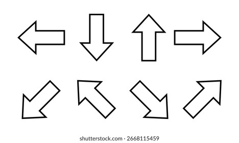 outline directional arrows set design