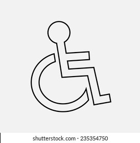  outline  Disabled Icon EPS.
