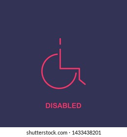 Outline disabled icon.disabled vector illustration. Symbol for web and mobile