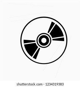 Outline Disc vector icon