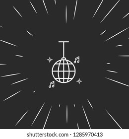 Outline disco ball icon illustration isolated vector sign symbol