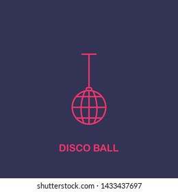 Outline disco ball icon.disco ball vector illustration. Symbol for web and mobile