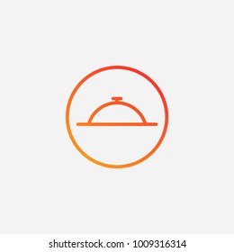 Outline dish icon. gradient illustration isolated vector sign symbol