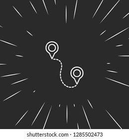 Outline distance icon illustration isolated vector sign symbol