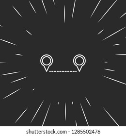 Outline distance icon illustration isolated vector sign symbol