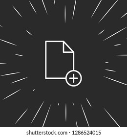 Outline document add icon illustration isolated vector sign symbol