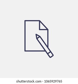Outline document edit icon illustration vector symbol