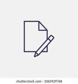 Outline document edit icon illustration vector symbol