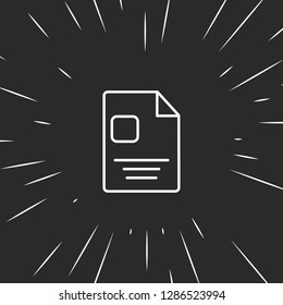 Outline document icon illustration isolated vector sign symbol