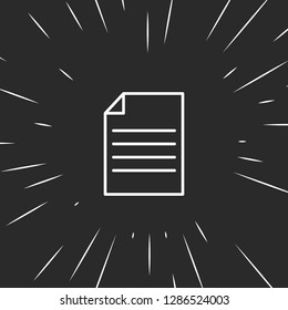Outline document icon illustration isolated vector sign symbol