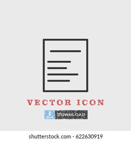 Outline document  icon illustration isolated vector sign symbol