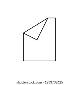 Outline Document Icon isolated on grey background. Line File symbol for web site design, logo, app, UI.