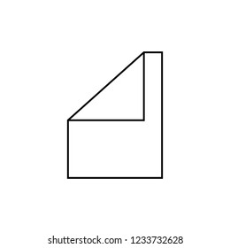 Outline Document Icon isolated on grey background. Line File symbol for web site design, logo, app, UI.