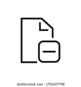 Rahmendokumentsymbol einzeln auf weißem Hintergrund. Zeilendateisymbol für Webseitendesign, Logo, App, Benutzeroberfläche.