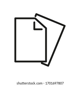 Outline Document Icon Isolated on White Background. Line File Symbol for Web Site Design, Logo, App, UI.