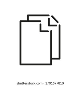 Outline Document Icon Isolated on White Background. Line File Symbol for Web Site Design, Logo, App, UI.