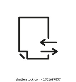 Outline Document Icon Isolated on White Background. Line File Symbol for Web Site Design, Logo, App, UI.