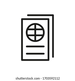 Icono de documento de esquema aislado en fondo blanco. Símbolo de archivo de línea para diseño de sitio Web, logotipo, aplicación, interfaz de usuario.