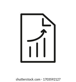 Outline Document Icon Isolated on White Background. Line File Symbol for Web Site Design, Logo, App, UI.