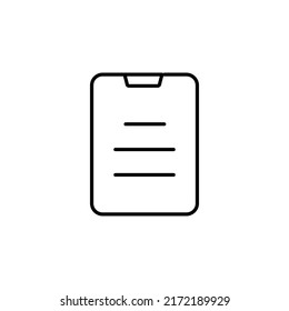 Outline Document Icon isolated on grey background. Line File symbol for web site design, logo, app, UI. Editable stroke. Vector illustration,