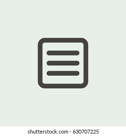Outline Document Icon isolated on grey background. Line File symbol for web site design, logo, app, UI. Editable stroke. Vector illustration, EPS10.