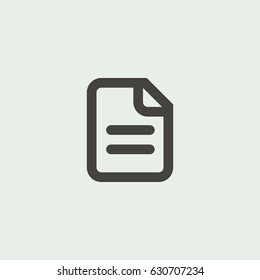 Outline Document Icon isolated on grey background. Line File symbol for web site design, logo, app, UI. Editable stroke. Vector illustration, EPS10.