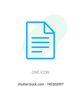 Outline Document Icon isolated on white background. Line File symbol for web site design, logo, app, UI. Editable stroke. Vector illustration, EPS10.