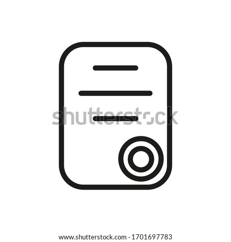 Outline Document Icon Isolated on White Background. Line File Symbol for Web Site Design, Logo, App, UI.