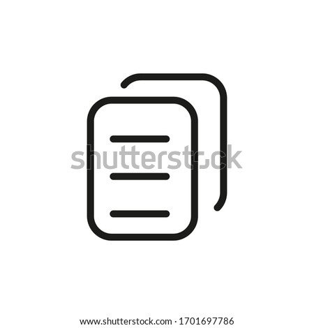 Outline Document Icon Isolated on White Background. Line File Symbol for Web Site Design, Logo, App, UI.