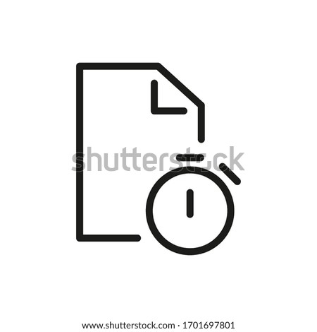 Outline Document Icon Isolated on White Background. Line File Symbol for Web Site Design, Logo, App, UI.