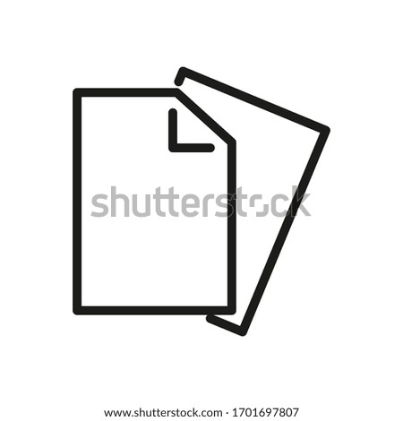 Outline Document Icon Isolated on White Background. Line File Symbol for Web Site Design, Logo, App, UI.