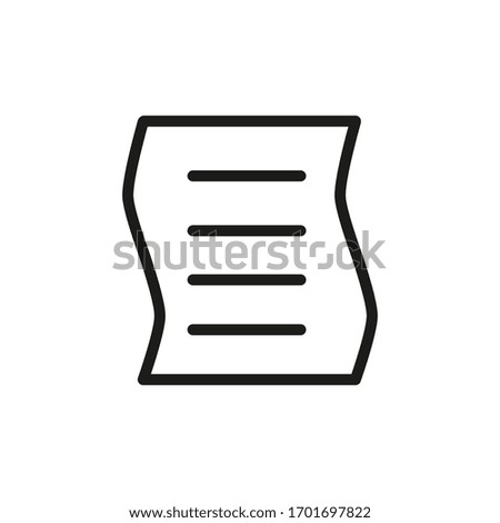 Outline Document Icon Isolated on White Background. Line File Symbol for Web Site Design, Logo, App, UI.