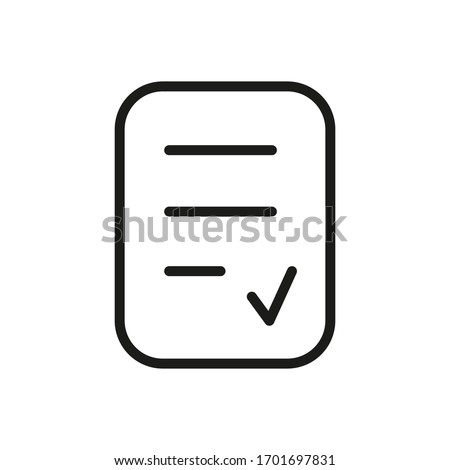 Outline Document Icon Isolated on White Background. Line File Symbol for Web Site Design, Logo, App, UI.