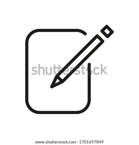 Outline Document Icon Isolated on White Background. Line File Symbol for Web Site Design, Logo, App, UI.