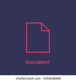 Outline document icon.document vector illustration. Symbol for web and mobile