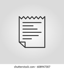 Outline document  web icon ilustration  vector symbol