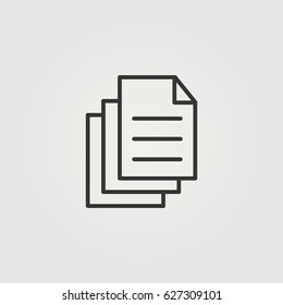 Outline Documents  icon illustration vector symbol