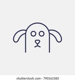 Outline dog icon illustration isolated vector sign symbol