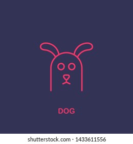 Outline dog icon.dog vector illustration. Symbol for web and mobile