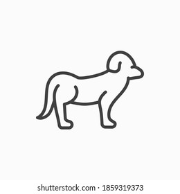 Outline dog icon. Dog vector illustration. Symbol for web and mobile